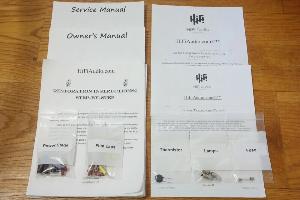 Fisher 30a amplificador restauración recapitulación servicio reconstrucción condensador kit Foto 2 de 4