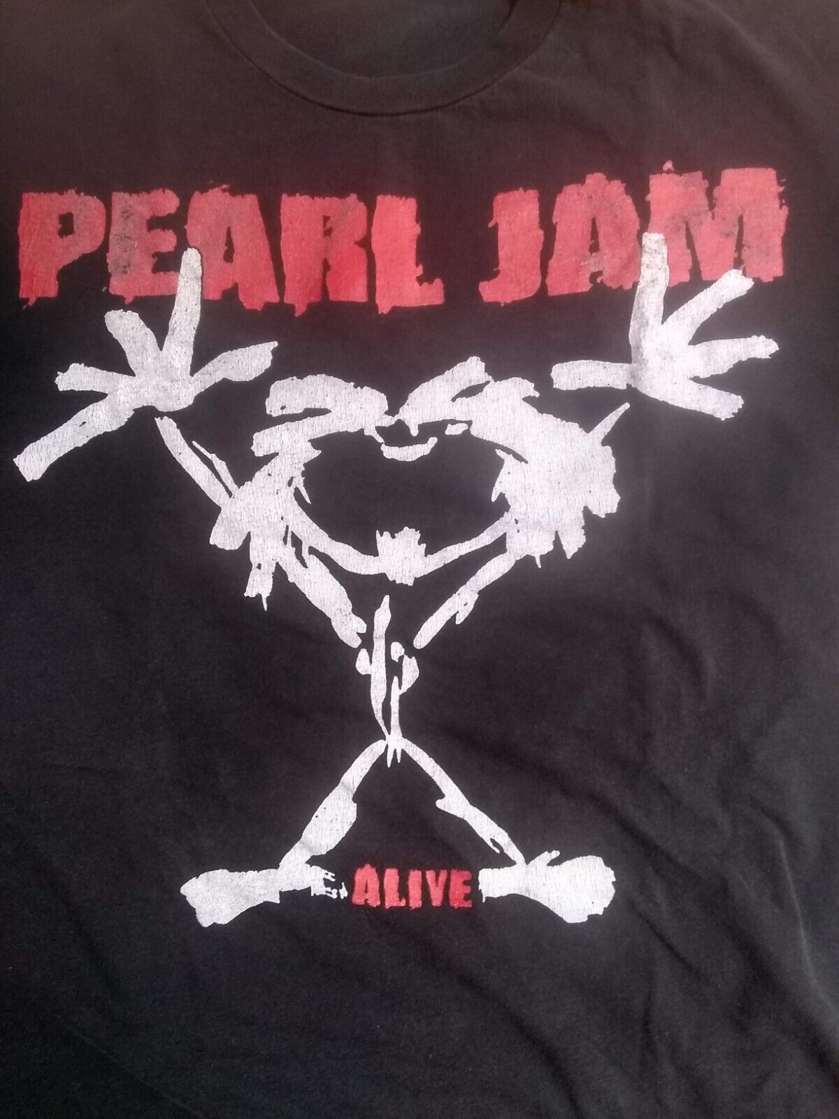 Vtg 1991 Pearl Jam Stickman Alive T-Shirt XL Single Stitch Ten Tour Eddie Vedder