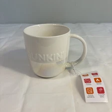 Dunkin Donuts Coffee Mug Cup Winter 2024 Large 20 OZ Ombré White Ceramic