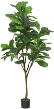 VIAGDO Artificial Fiddle Leaf Fig Tree 6ft Tall 86 Decorative Faux Fiddle Leaves