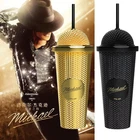 Michael Jackson Microphone Cup Tumbler 24 oz With Straw Movie 2026 Collectible