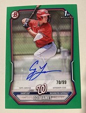 2026 Bowman Baseball Coy James 1st Paper Auto Green #d/99BPA-CJ Nationals