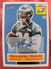 DEVANTE DAVIS 2015 Topps Heritage Football AUTO Card PWE