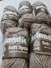 Lot of 5 Skeins Icelandic Soft Spun Yarn Pure New Wool Spun In Great Britain 