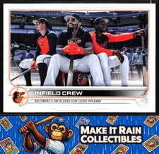 Infield Crew Jorge Mateo Rougned Odor 2022 Topps Update #US312 Baltimore Orioles