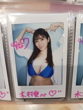 Ako Kimura Autographed Signed Instax photo Cheki Japan Femail Idol miss av