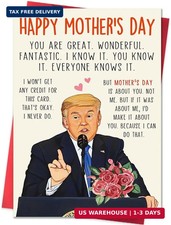 Funny Mothers Day Card, Humor Mothers Day Gifts for Mom from Daughter Son, Uniqu