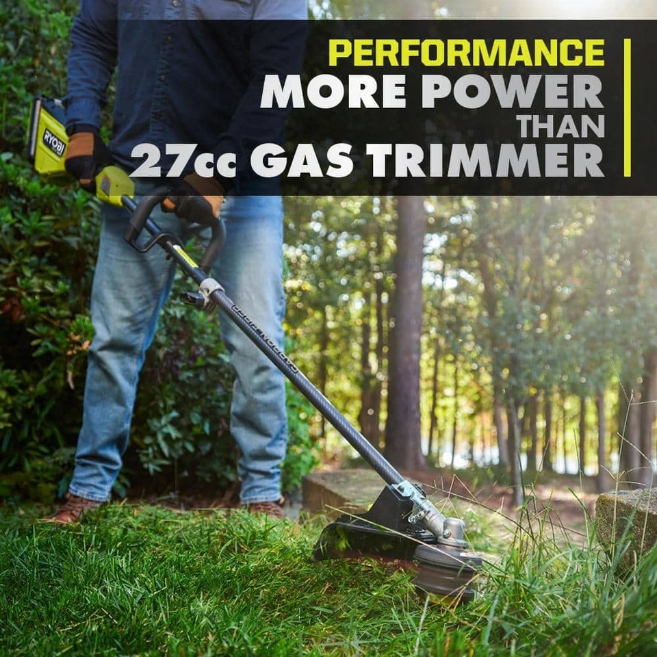 RYOBI 40V HP Brushless 16" Cordless String Trimmer Tool Only Carbon Fiber Shaft - Image 4 of 4