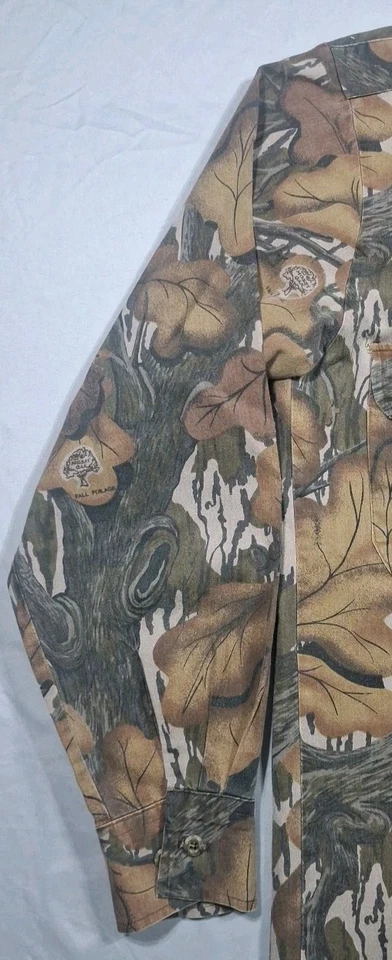 VINTAGE MOSSY OAK FULL FOLIAGE CAMO HUNTING SHIRT, MEN'S Large BUTTON FRONT - Image 2 of 4