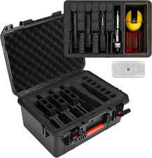 Pistol Case for Multi Handguns   Waterproof Hard Shell Gun Cases with Pre-Cut Fo