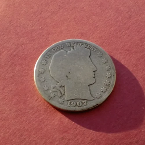 1907 s  Barber Half Dollar  – Good Grade - Great Filler for Coin Album