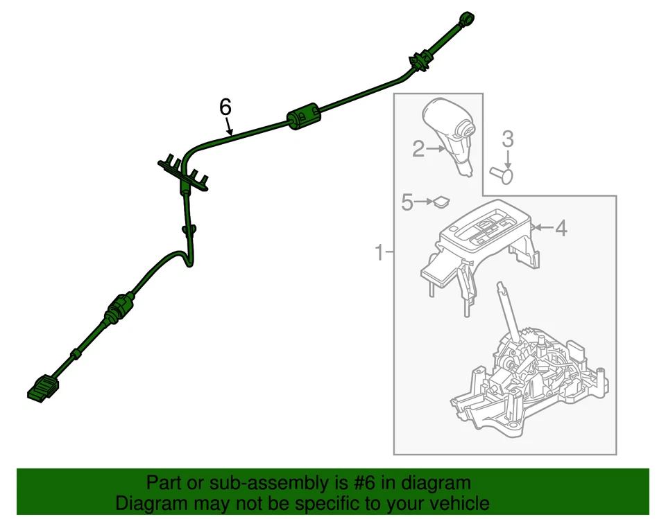 Genuine Ford 2006-2012 Ford - Cable AE5Z-7E395-G - Image 2 of 3
