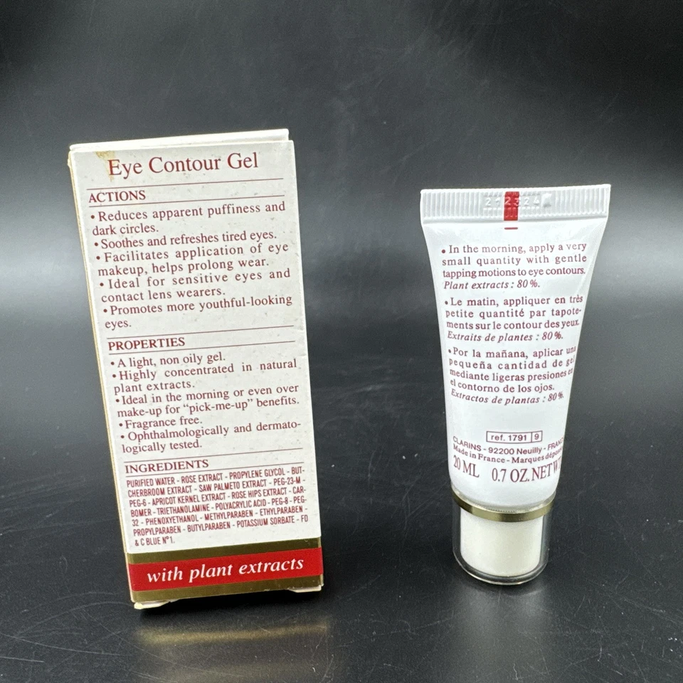 CLARINS PARIS EYE CONTOUR GEL - PUFFINESS DARK CIRCLES WITH PLANT EXTRACT 0.7oz - Image 2 of 3