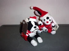 K-9 BOSTON TERRIER DALMATIAN DOG CHRISTMAS STUFFED PLUSH STOCKING STUFFER