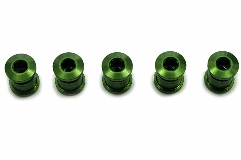 NUEVO OMNI Racer WORLDS Ultra-Lite Juego de bielas de carretera pernos de plato: VERDE Foto 3 de 4