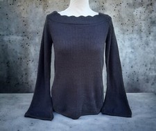 Verve Ami Style Women’s Bell Sleeve Black Sweater Size Medium NWT