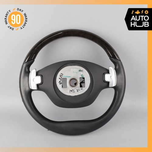 14-17 Mercedes W222 S550 S600 Steering Wheel Wood w/ Paddle Shifters Black OEM - Picture 9 of 24