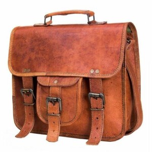 vintage leather laptop bolsa