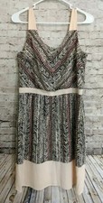 ANN TAYLOR LOFT Rayon Tank Dress Geometric Print size 6