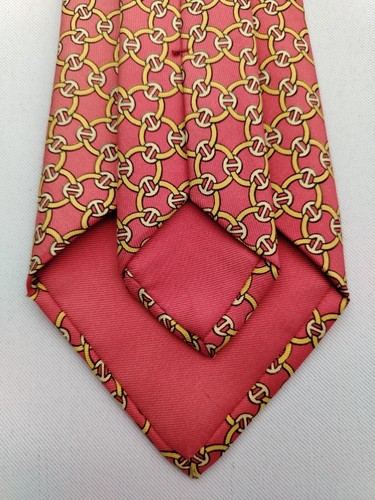 Hermes Paris 7459 HA Silk Designer Necktie Chaine D'Ancre Link Pattern Men Tie - Picture 8 of 11