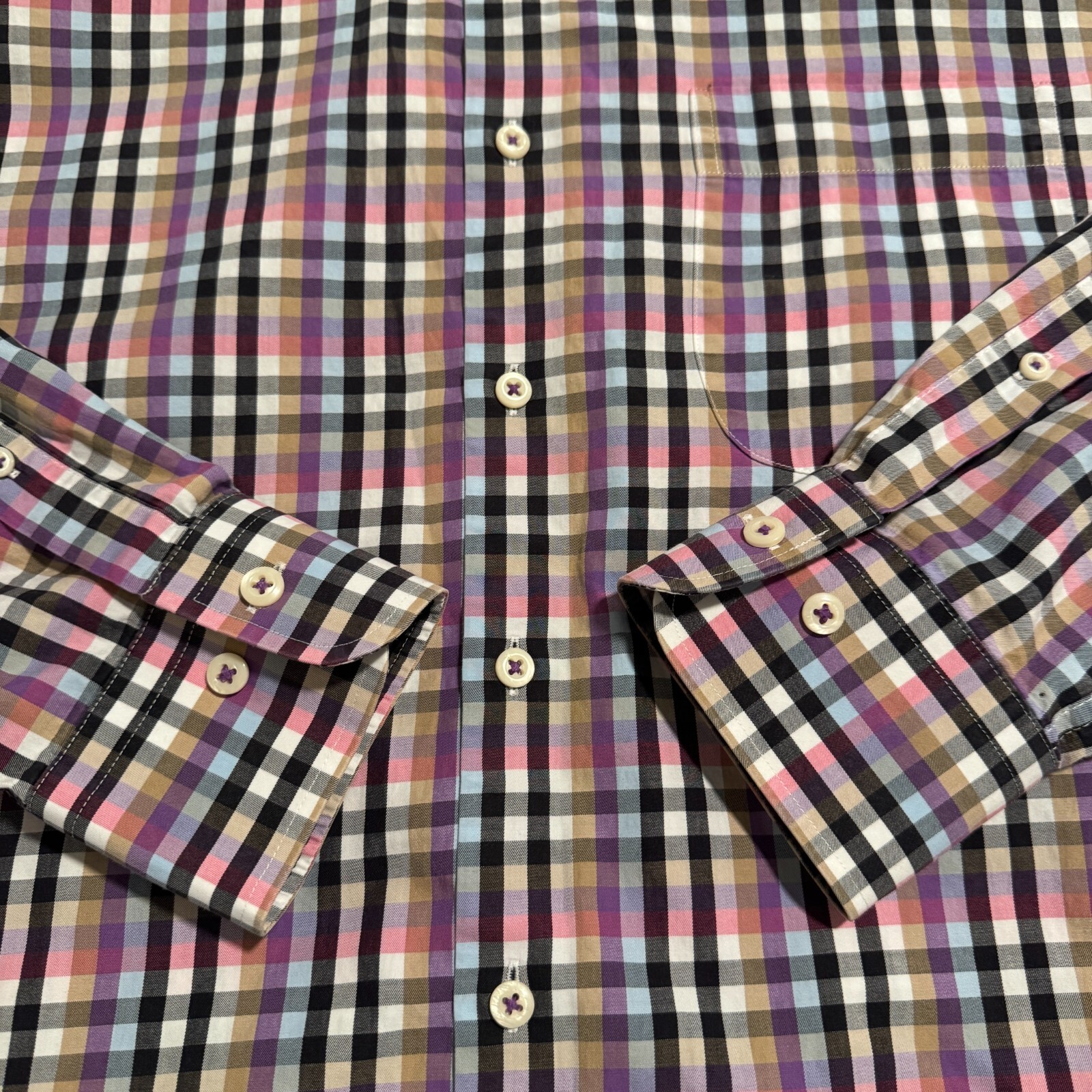 Peter Millar Polyester Button Down Shirt Multicol… - image 3