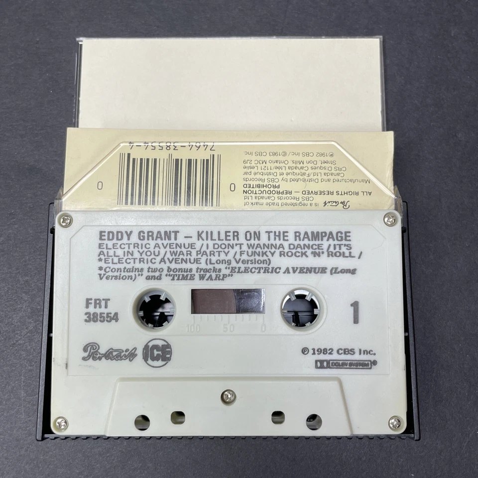 Eddy Grant, Killer On The Rampage (Audio Cassette Tape, 1983) Synthpop Pop Rock Foto 4 de 4