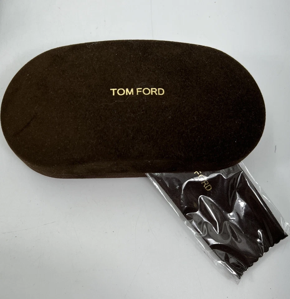 Tom Ford Marrón Gamuza Gafas SOLO Estuche con Paño de Limpieza Foto 4 de 4