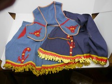 VINTAGE GIRL'S WESTERN OUTFIT HALLOWEEN COSTUME COWGIRL