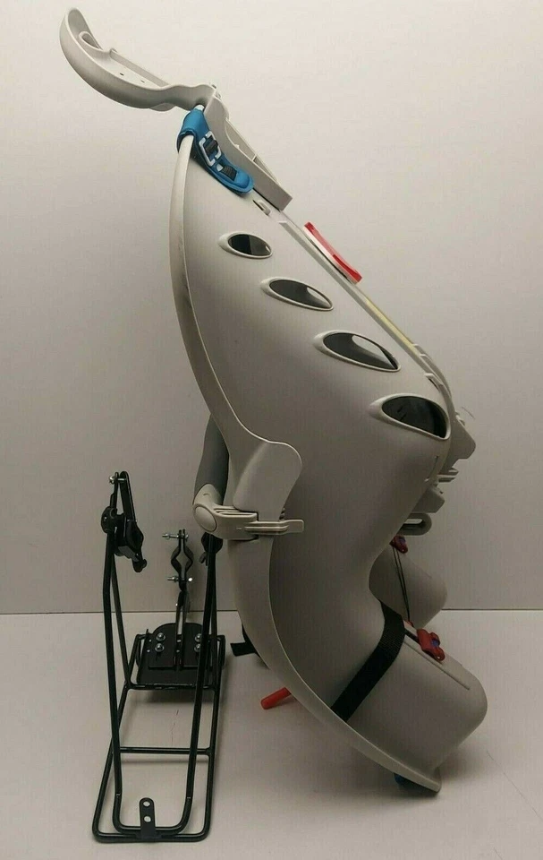 Asiento de bebé PACIFICCYCLE seguridad detrás de bicicleta azul, gris claro Foto 4 de 4