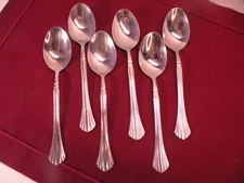 Set Of 6 Cambridge TRACY Stainless TEASPOONS 6 1/8" B