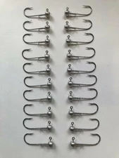 NEW 1/16 OZ ROUND JIG HEADS WITH WIRE KEEPER , SIZE 1 HOOK , 20 PC