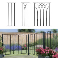 77cm High Metal Decking Fence Panel Steel Raling Handrail Balustrade Deck Fence
