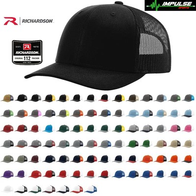 Richardson 112 Trucker Hat Snapback Adjustable Cap One Size Fits Most All Colors