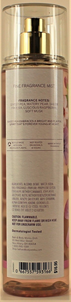 QTY Bath Body Works SWEET PEA Fine Fragrance Body Mist Spray