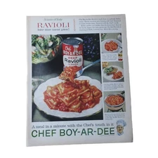 1961 Chef Boy-Ar-Dee Ravioli / Kraft Swiss Cheese - Vintage Print Ad