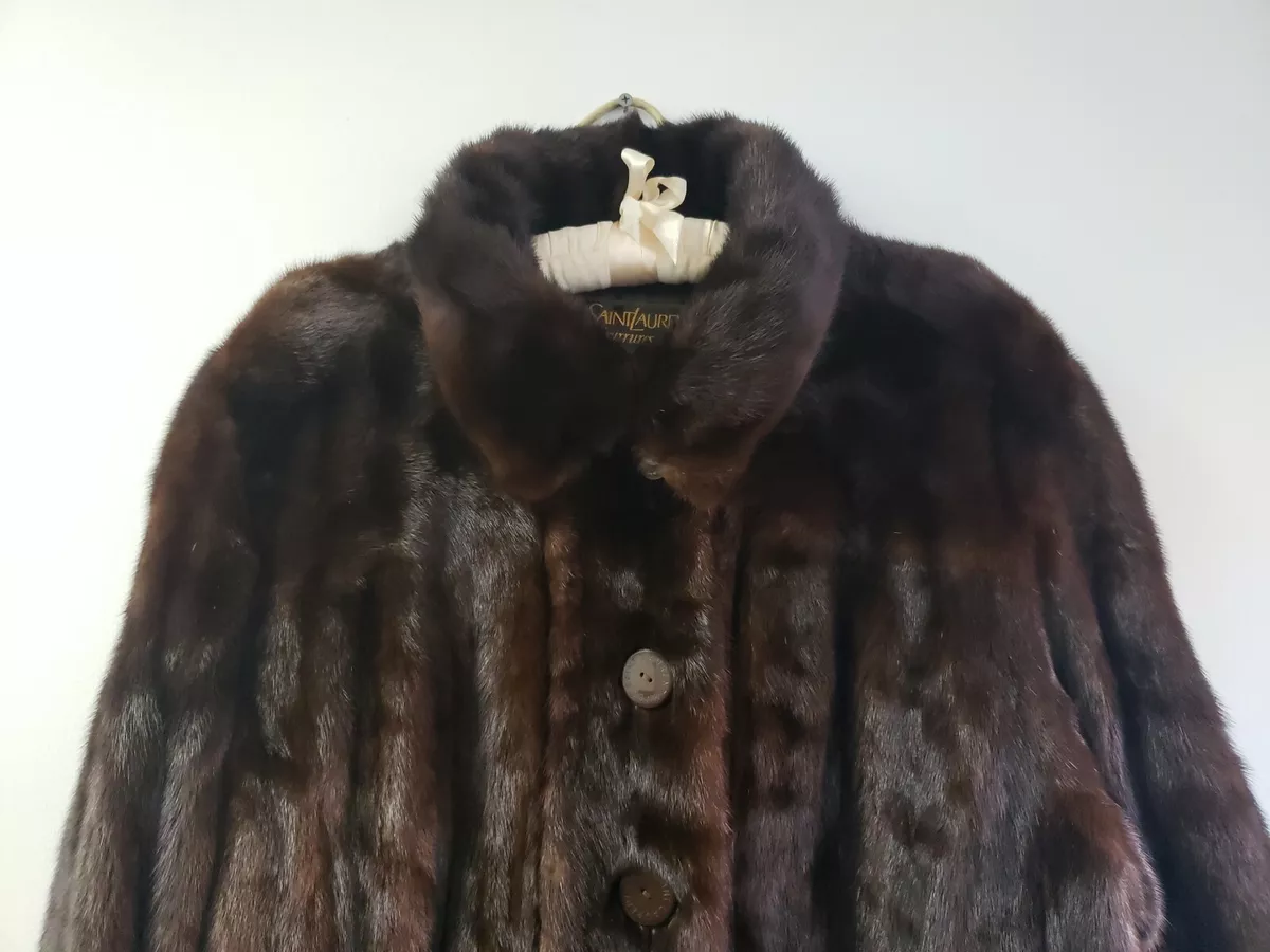 Saint laurent mink coat sale