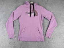 The North Face Sweater Womens Small Pink Pullover Hoodie Cotton Blend