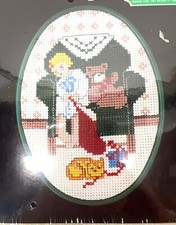"Waiting For Santa" Oval Counted Cross Stitch Kit 4" X 5.5" By Designs For The N