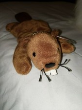 ty beanie babies 1995 Bucky The Beaver plush stuffed animal retired”
