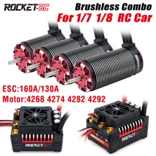 Rocket-RC Brushless Motor 4268 4274 4292 160A 130A ESC Combo for 1/8 1/7 RC Car