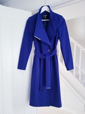Ted Baker Rose Wool Cashmere Wrap Coat Bright Blue Size 0 Uk 6 Bnwt  £325 (us 2)