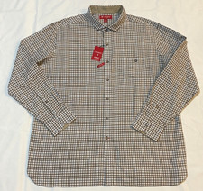 NWT-Daniel Cremieux Men's Slim fit 100 Cotton Shirt Brown check- Size 2XL