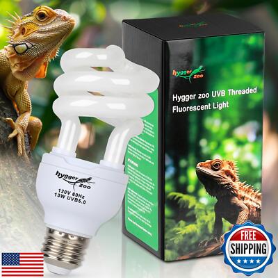 UVB Reptile Light UVA UVB Bulb, 5.0 13W UVB Light for Reptiles, UVA UVB Repti