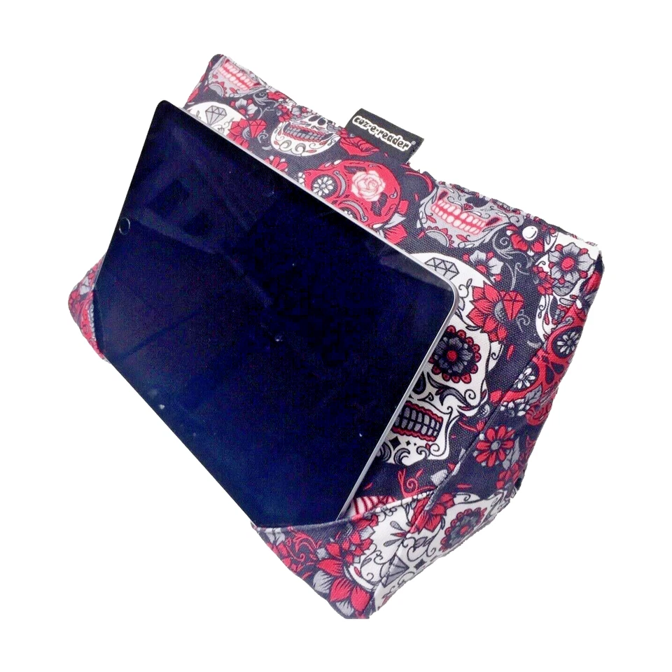 i-Pad Cushion Skulls Roses Tablet Pillow Kindle Holder Tattoo Xmas Gift - Image 3 of 4