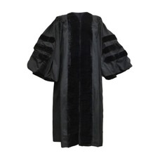Doctoral Gown for height 5'6"-5'8" Chest up to 42" - Black, Red or Blue velvet
