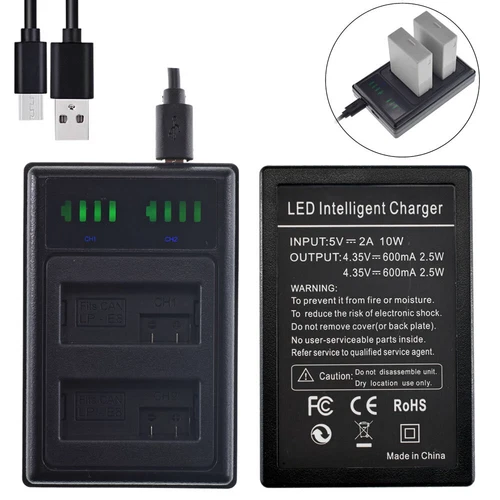 Slim Battery charger for Canon LP-E8  EOS 550D 600D 700D Rebel T2i T3i T4i T5i