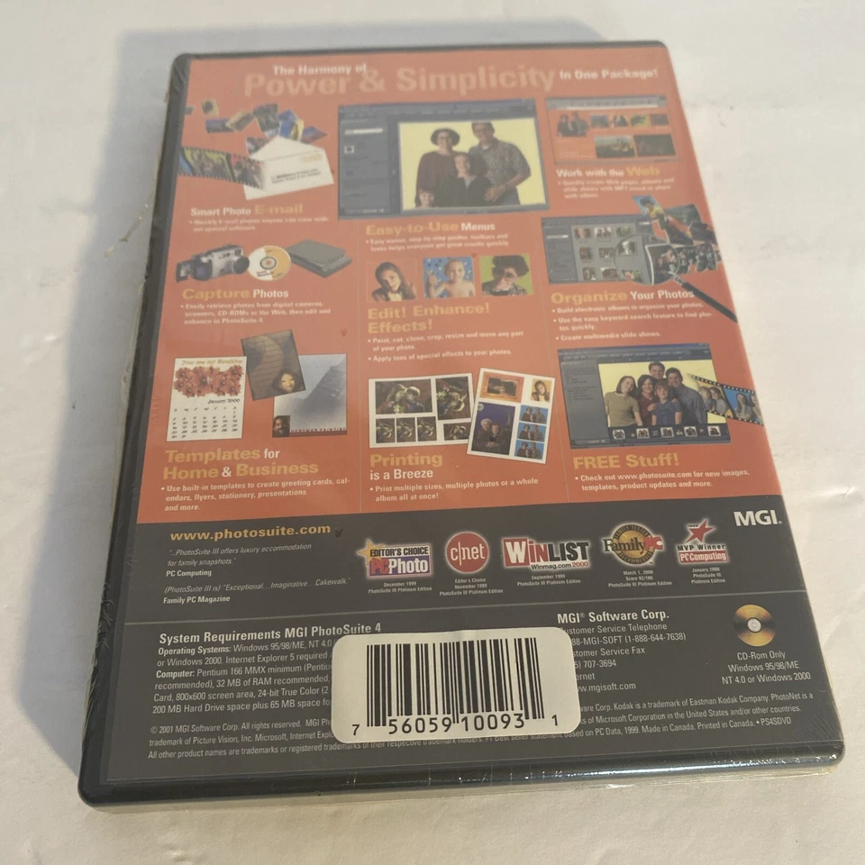 MGI Photosuite 4.0 PC Home & Office Web & PC Photography Software CD-ROM 2001 - Image 2 of 3