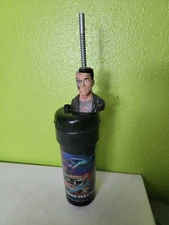 Vintage 1999 Universal Studios Terminator 2 3-D Bottle Cup Bust Straw T2 Rare