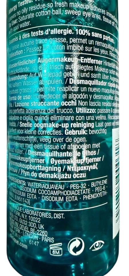 Clinique Enjuague Maquillaje de Ojos Disolvente Todo Tipo de Piel Tamaño Completo 4.2 OZ Totalmente Nuevo Foto 2 de 3