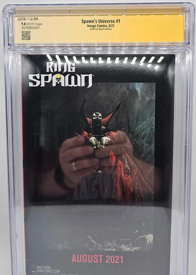 Universo Spawn #1 Variante Lámina de Oro Firmado por Todd MCFARLANE CGC 9.8 Foto 2 de 4